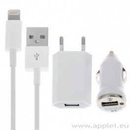 Зарядно 220V (адаптор 220 + адаптер 12-24V + USB) 