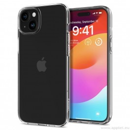 Spigen Liquid Crystal Case - тънък силиконов (TPU) калъф за iPhone 15  (прозрачен)