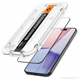 Spigen Glass Slim Full Cover Tempered Glass- стъклено защитно покритие за дисплея на iPhone 15 