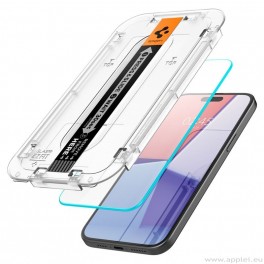 Spigen Glas.tR EZ Fit Tempered Glass - калено стъклено защитно покритие за дисплея на iPhone 15 Plus   
